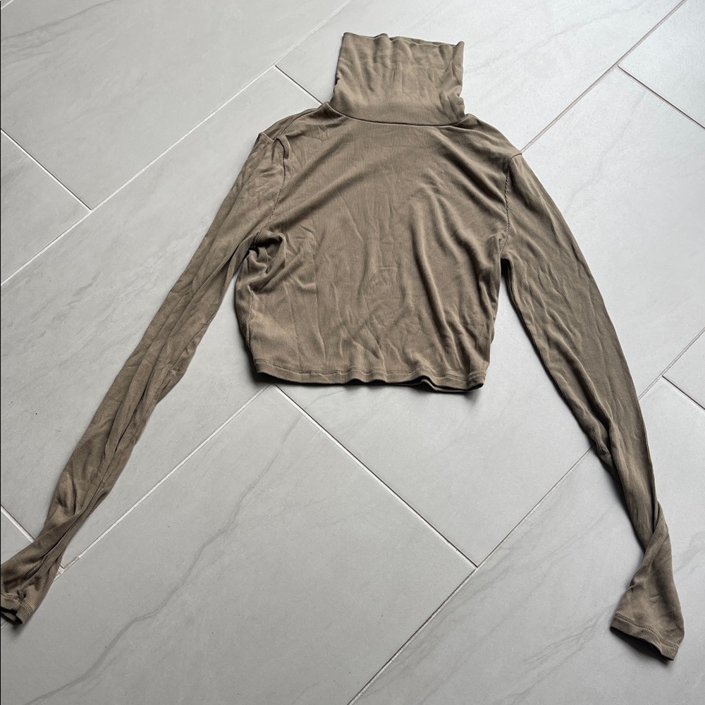 Sunday Best Taupe Long Sleeve Turtleneck